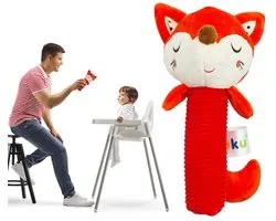 Hochet peluche Akuku, grinçant, doux, renard 0+ 0+ mois