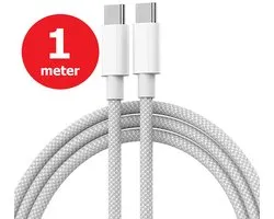 USB-C naar USB-C Kabel 60W Snelladen – 1 Meter – Fast Charge PD – Geschikt voor iPhone 15/16/17, Samsung Galaxy, Xiaomi, Huawei, MacBook, iPad en USB-C Apparaten