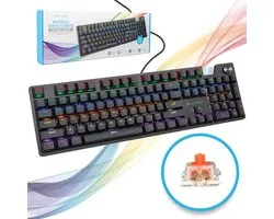 Silvergear Gaming Keyboard - Clavier de Gaming mécanique - Zwart