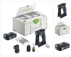 Festool CXS 18- Basic- Set de perceuses sans fil 18 V 40 Nm sans balais + 1x batterie 3,0 Ah + systainer - sans chargeur
