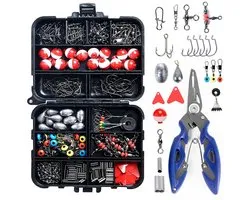 Ensemble de pêche Hom Accessoires de pêche Kit-Fishing Terminal Tackleset 264 pièces-Accessoires de pêche-Appâts artificiels-Boîte de pêche-Tackle Box-Émerillon-Émerillons