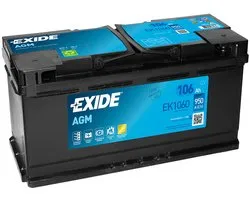 Exide Start-stop Agm Ek1060 Agm-accu Transparant
