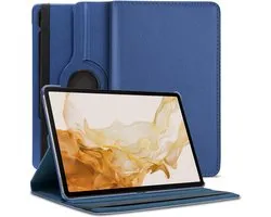 Draaibaar Hoesje - Rotation Tabletcase - Multi stand Case Geschikt voor: Samsung Galaxy Tab S7 T870 2020 | Samsung Galaxy Tab S8 - 11 inch - Donkerblauw