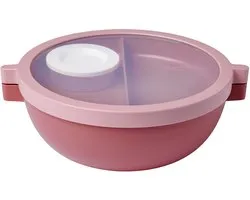 Disney Mepal Vita bento lunchbowl - 5 vakken waarvan 3 uitneembare bakjes - Bento box - Salade lunchbox - Vivid mauve