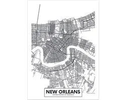 Plan de ville sur toile La Nouvelle - Orléans | 30X40cm