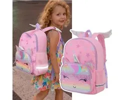 Zavio® Boekentas Meisjes Lagere School - Schooltas Eersteleerjaar Groot - Roze