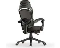 Ergonomic Swivel Home Office Chair with Waist Support and Reclining Function - Black - 59x53x118cm dimensions - Ideal for Computer and Gaming - Modern Decoration .