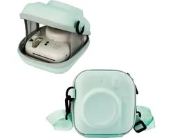 Hard EVA Storage Bag Compatible with Fujifilm Instax Mini 12/11/9/8/7/7+/40/90/99, Camera Bag with Adjustable Shoulder Strap, Mint Green, modern