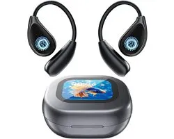 Ecouteur Traducteur Instantané, 8 Modes de Traduction 164 Langues Open Ear AI Écouteur Traduction Vocale Instantanée avec Bluetooth 5.4, Écran LED pour Voyages/Études/Affaires