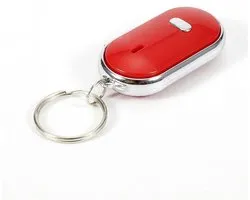 Ne perdez plus jamais vos clés avec l'outil de recherche de clés Just Whistle - Whistle and Clap - Porte-clés Key Finder - Piles incluses - Rouge