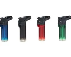 Crème Brûlée Brander set 4 designs met navulflacon - Gasbrander - Aansteker - Navulbaar - Stormaansteker - Vuurwerk aansteker - BBQ - Gasaansteker