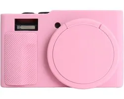 Housse de protection en Silicone Convient aux appareils photo numériques Panasonic Lumix DC-TZ99/ZS99 – Housse de protection en caoutchouc doux avec capuchon d'objectif amovible – Antidérapant et résistant aux rayures – Blanc cassé