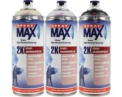 Aérosol Spraymax 2K Spraymax de remplissage époxy Zwart