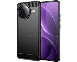 Coque Coverup - Compatible avec Xiaomi Poco F7 Pro - Coque arrière Coverup Armor en TPU brossé - Zwart