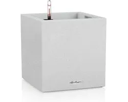 Lechuza - jardinière CANTO STONE Low 40 quartz blanc ALL-IN-ONE set