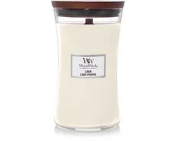 Grande bougie parfumée sablier Woodwick - Lin
