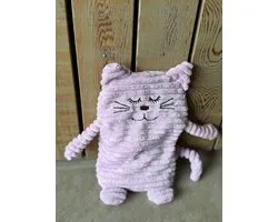 Inwolino warmteknuffel kat / poes 27 cm - magnetronknuffel - lila