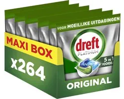 Dreft Platinum All In One Vaatwastabletten - Original - 264 Capsules - Maxi Box