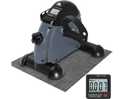 EVOLAND Under desk bike pedal exercise leg pedal machine with handle LCD display, sitting exercise equipment for home and office fitness training