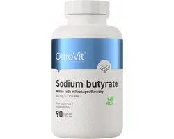 Sodium Butyrate 600 mg 90 capsules - Natriumbutyraat in maagsapresistente microcapsules - 180 mg boterzuur per capsule - 45 dagdoses - Vegan zonder vulstoffen - OstroVit