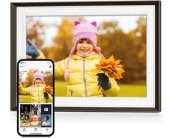 Smart WiFi Digital Photo Frame 10.1Inch 1280x800 HD IPS Touch Screen Digital Photo Frame Wall Mounted For Mother's Day Gift Easy Sharing