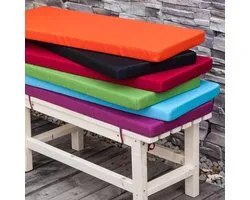 Sofa Cushion 2/3 Seater Indoor Outdoor Garden Bench Swing Cushions, Soft Washable Non-Slip Seat Cushion for Patio Kitchen Dining Bench Rocking Chair (Rose Red, 110 x 45 x 5cm)