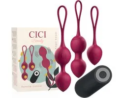 CICI BEAUTÉ | Cici Beauty Premium Silicone 3 Perles Kegel Vibrantes Télécommande
