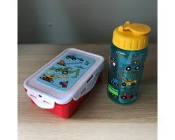 Tractor werkvoertuigen lunchboxje met drinkfles / drinkbeker - Tyrrell Katz
