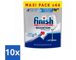 10 x Finish - Vaatwasmiddel - Quantum All in One Regular - Alles-in-1 Kracht - 44 capsules - Voordeelverpakking - 10 stuks