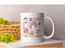 Mug Boo - Halloween - Mignon - Effrayant - HappyHalloween - Effrayant - Spooky - Joyeux Halloween - Maison hantée - Boo