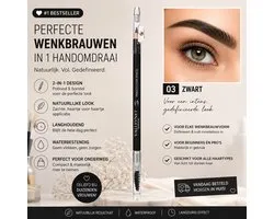 Crayon à sourcils waterproof Valleynet Noir | Crayon à sourcils longue durée avec taille-crayon gratuit pour des sourcils naturellement dessinés