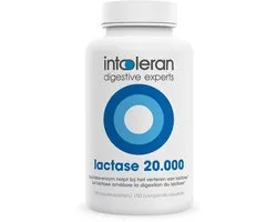 Intoleran Lactase 20.000 Enzymes Digestives - 150 Comprimés Sécables | Enzyme Lactase pour la Digestion du Lactose et l'Intolérance au Lactose | Le plus Fortement Dosé | Complément Alimentaire Vegan