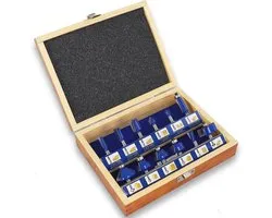 Houtgroeffrees & Boorfrees Set 8mm – Wood Groove Cutter, Drill Cutter & Wood Drill Bits – Houtbewerkingsfrees voor Bovenfrees, Router, Kantfreesmachine en Groeffreesmachine - 12 delig, YG8