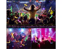 Merdoo Sensorische Buizen - Kleurrijk speelgoed voor alle leeftijden - 12-delige Led Foam Sticks - Multicolor Led - Lange Brandduur - Neon Party Sticks - Verjaardag Feest Versiering - Foam Lichtstaaf - Lampjes Kerst - Glow in The Dark