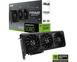 ASUS PRIME NVIDIA GeForce RTX 5080 16G - Videokaart - 16GB - GDDR7 - PCIe 5.0 - 1x HDMI 2.1b - 3x DisplayPort 2.1a