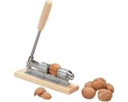 retro notenkraker - hout - verstelbare grootte - met hendel