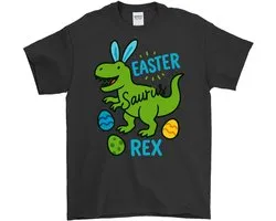 Easter Shirt – Easter Saurus Rex – Kinderen Outfit – Unisex T-Shirt voor Dames & Heren – Leuk Cadeau voor Pasen