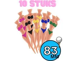 Chipa - Bikini Golf tees - 10 stuks - 83mm - Diverse kleuren - Golf Cadeau - Grappige golf tee - Sexy Golftee - Bikini Vrouw Design - Golf accesoires - Golfset - Golftees - Golftee set - Golfaccesoires