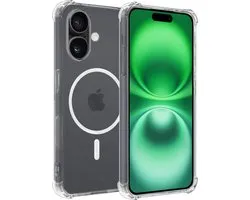 Hoesje Geschikt voor Apple iPhone 16 - Magsafe Compatible - Sterk & Shockproof - Back Cover - Shock Proof Case - Telefoon Hoes Shockproof - Transparant