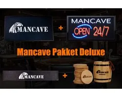 Mancave Package Deluxe - Bar mat - Bar runner - Barrunner - Led sign - Led sign - Sous-verres - Mancave - Bar decoration - Bar accessories - Gift - Uniek - Cave & Garden