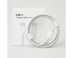 USB C naar USB C kabel Snellader - 2 meter - geschikt voor Apple, Samsung, Huawei - oplaadkabel geschikt voor telefoon en Tablet - oplader kabel USB C - USB-C naar USB-C kabel - Oplaadkabel - Lader