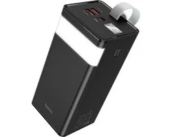 Hoco Powerbank 50.000 mAh - Ultieme Snellader (45W PD & QC) - USB-C & 2x USB-A Output - Geschikt voor alle soorten smartphones & tablets - Zwart