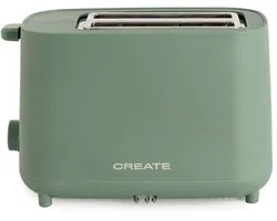 CREATE - Grille-pain de 750 W, avec système de sécurité, six niveaux de puissance, Sage - TOAST STUDIO
