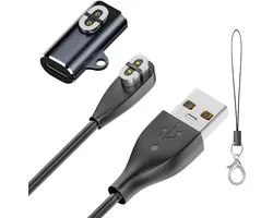 C adapter + 1 m USB A-kabel, compatibel met Shokz OpenRun Pro 2/ Openrun Pro/OpenRun Pro Mini/OpenRun Mini/AS800/S803/S810/OpenComm/OpenRun(AfterShokz Aeropex) oplaadkabel magnetische