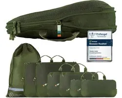 Organiseur de Valise à Compression 7 Pièces - Cubes de Rangement pour Voyage et Organiseurs de Valise Gain de Place - Organiseurs de Voyage pour Valise et Sac à Dos - Vert Forêt