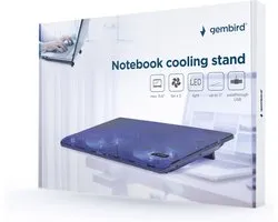 Gembird Notebook Cooling Stand - Multifunctionele Laptop Standaard met Oplaadmogelijkheden - USB-C en USB-A Poorten