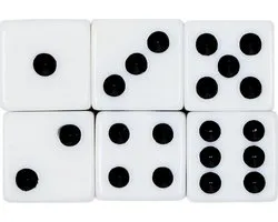 Benson - Dobbelsteen 6 delige set - Wit