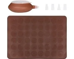 Krumble Macaron bakset / Macaron cuisson mat / poche à douille / poche à douille avec bouche / éviers / Garneergerei / ustensile de cuisine / Décoration de gâteaux - 28 x 37 (L xl) - avec 4 buses