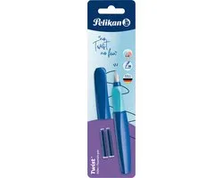 Pelikan Twist - vulpen - Deep Blue M + 2x standaard inktpatroon