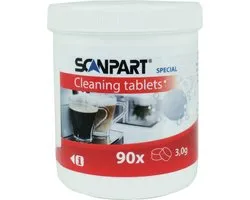 Scanpart reinigingstabletten voor koffiemachine - Geschikt voor Bosch Gaggenau Gaggia Jura Miele Philips Saeco Siemens - Universeel - 90 stuks